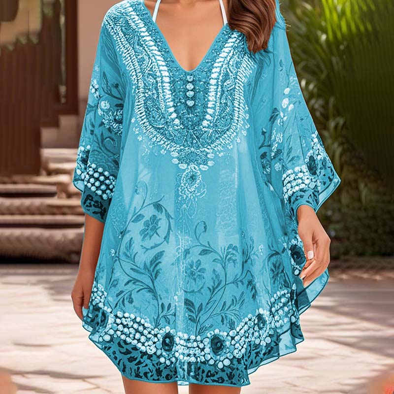 đNaisten löysĂ€ V-aukkoinen epĂ€symmetrinen mekko