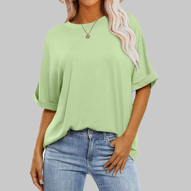 Väljä pyöreäkauluksinen pitkähihainen t-paita naisille