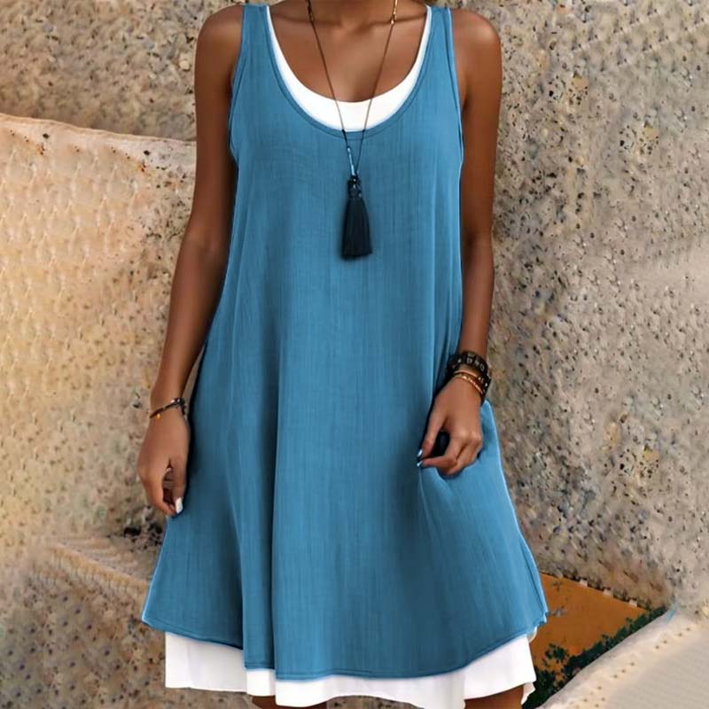 ☀️Todelt, løst sittende kjole