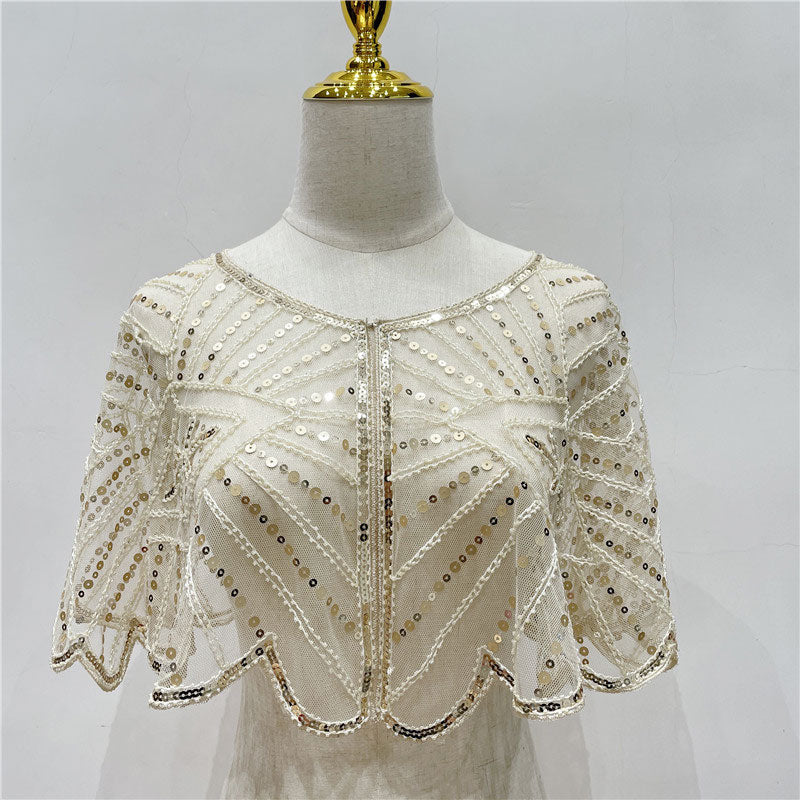 🔥2025 Ny ankomst✨Festlig sjal med blonder og paljetter