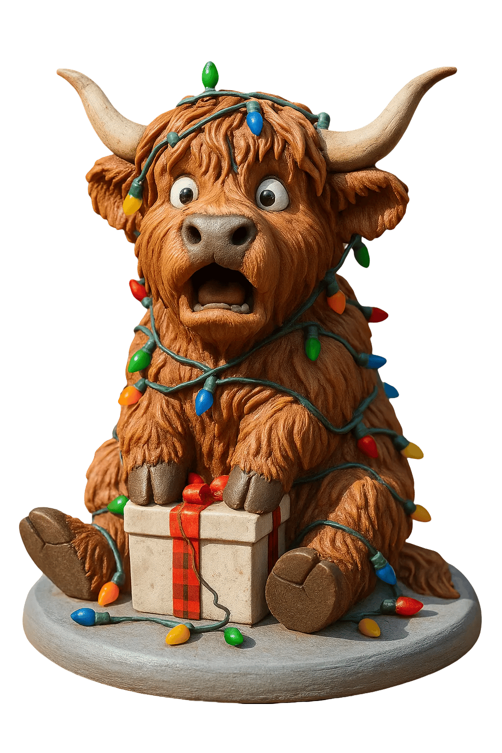 🐮Highland Ku Adventskalender 2025🎄 - 3D håndlaget Highland Ku Dukke (24 stk)