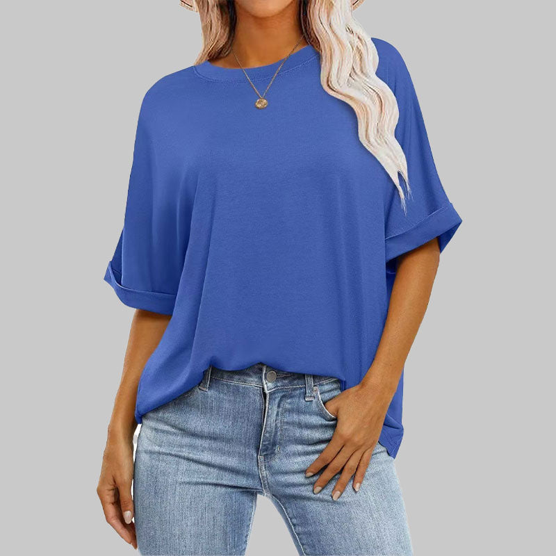 Väljä pyöreäkauluksinen pitkähihainen t-paita naisille