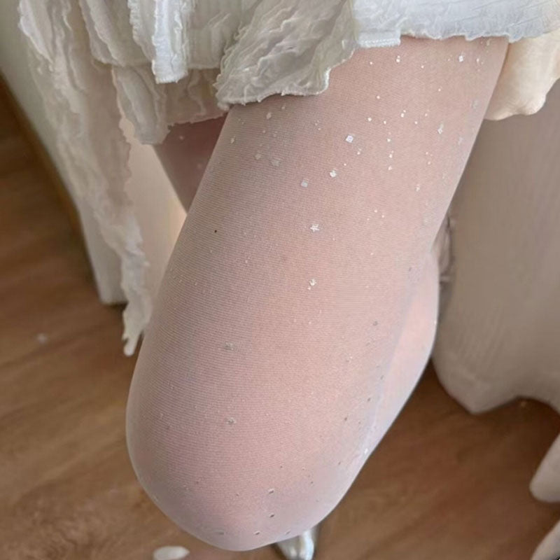 🔥🔥Sesongin vastaiset kampanjat - Naisten muoti Sexy Glitter Sequin sukat (Osta 1 saat 1 ilmaiseksi)