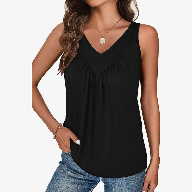 🔥Naisten rento hihaton T-paita