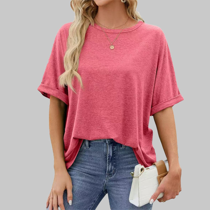 Väljä pyöreäkauluksinen pitkähihainen t-paita naisille