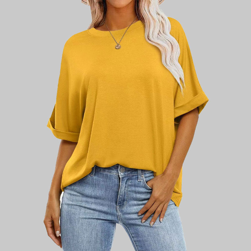 Väljä pyöreäkauluksinen pitkähihainen t-paita naisille