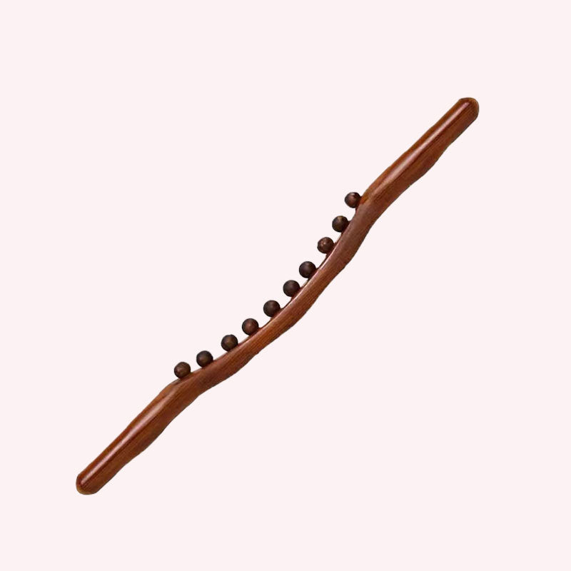 🎁Pyökkipuinen hierontakeppi | Kaksinkertainen rivi palloja vatsan hierontaan ja meridiaanien avaamiseen