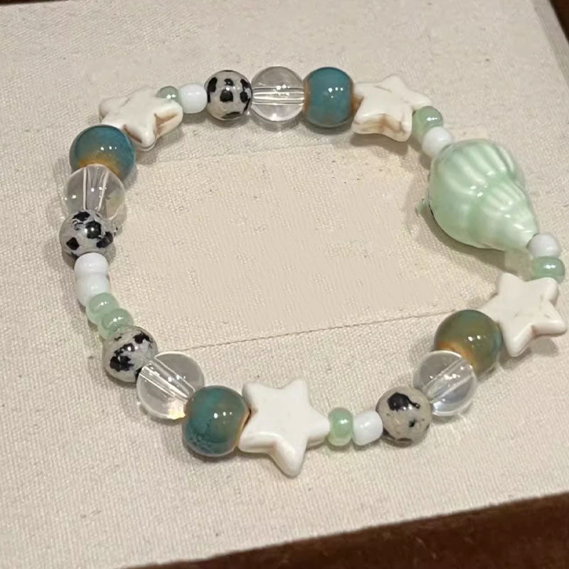 Stabelbart armbånd i skogstil💚