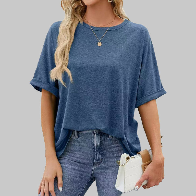 Väljä pyöreäkauluksinen pitkähihainen t-paita naisille