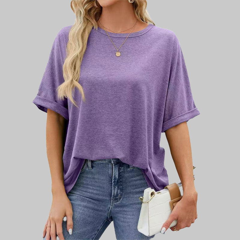 Väljä pyöreäkauluksinen pitkähihainen t-paita naisille