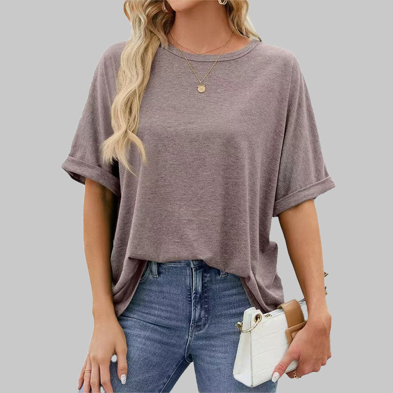 Väljä pyöreäkauluksinen pitkähihainen t-paita naisille