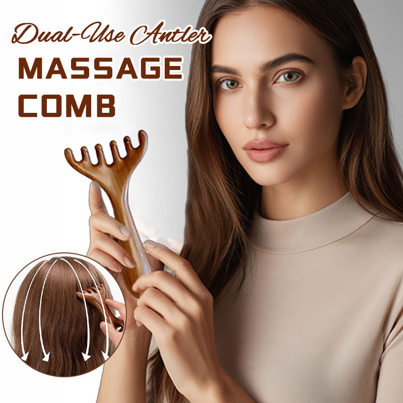 🎁Äitienpäivä Special Osta 1 saat 1 ilmaiseksi🦌 Kaksikäyttöinen sarvikuonohierontakampa 🛀✨