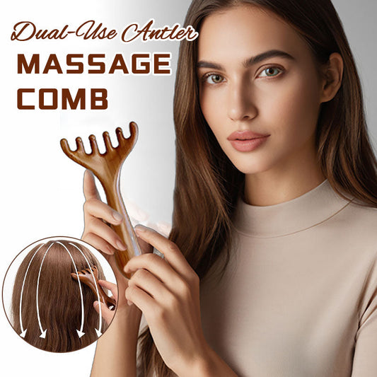 🎁Äitienpäivä Special Osta 1 saat 1 ilmaiseksi🦌 Kaksikäyttöinen sarvikuonohierontakampa 🛀✨