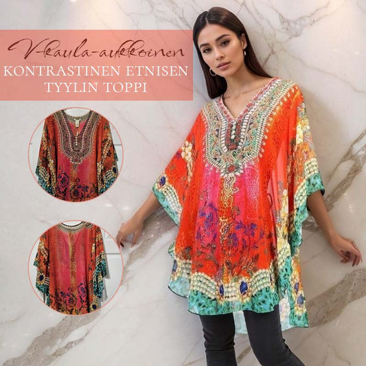 👗Naisten löysä V-aukkoinen epäsymmetrinen mekko