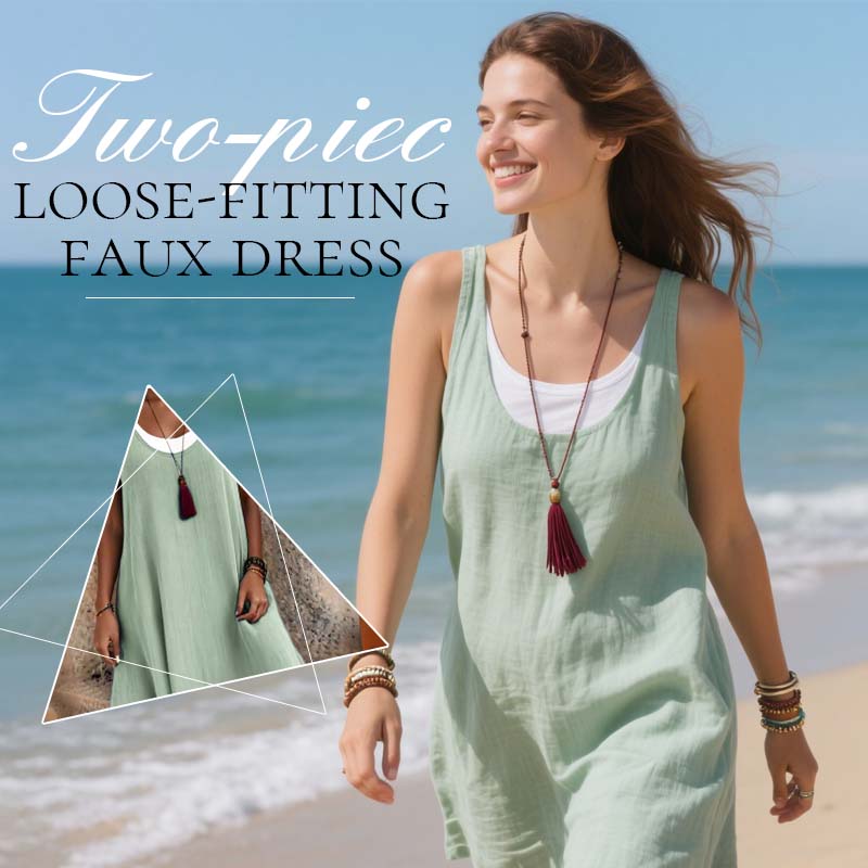 ☀️Todelt, løst sittende kjole