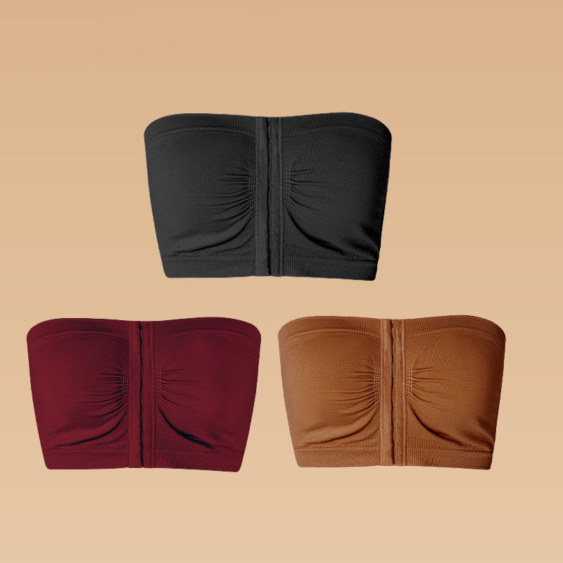 ⏰Ukentlig spesialsalg: Kjøp 2 få 1 gratis🎁Stor stroppeløs BH med pustende lukking foran