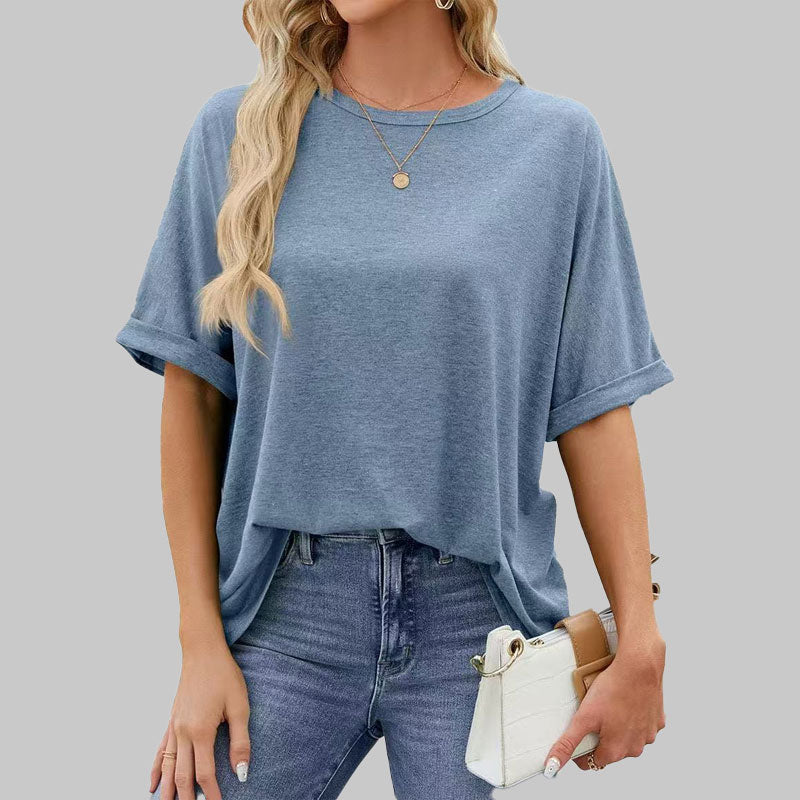 Väljä pyöreäkauluksinen pitkähihainen t-paita naisille