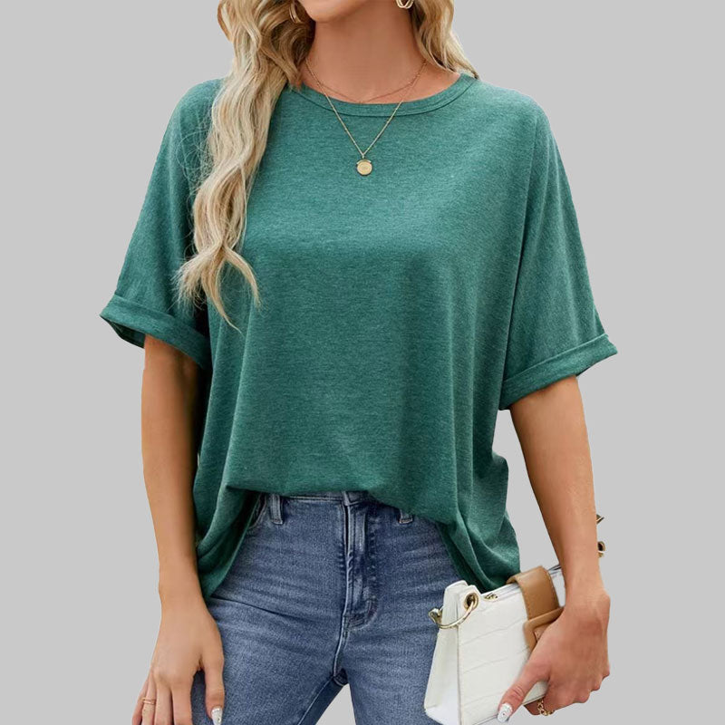 Väljä pyöreäkauluksinen pitkähihainen t-paita naisille