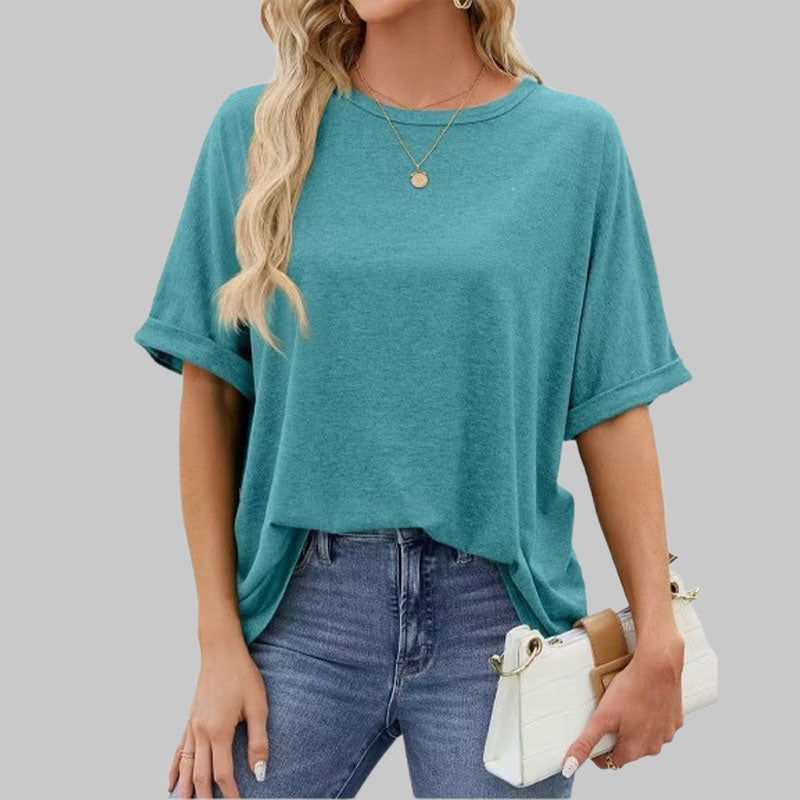 Väljä pyöreäkauluksinen pitkähihainen t-paita naisille