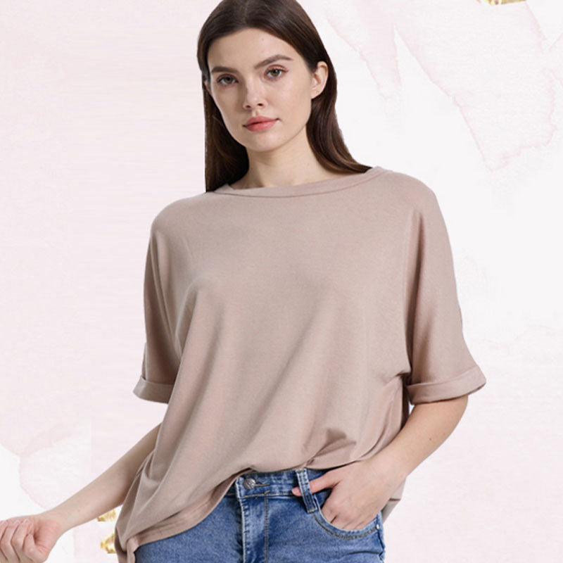 Väljä pyöreäkauluksinen pitkähihainen t-paita naisille