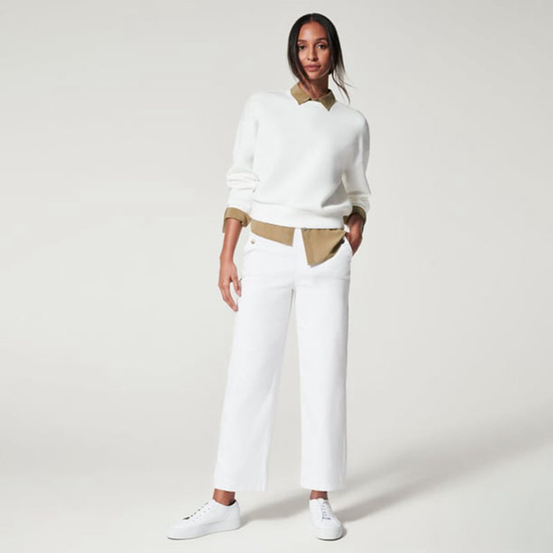 🔥2025 kuuma myynti🔥Stretch Twill leikatut leveälahkeiset housut