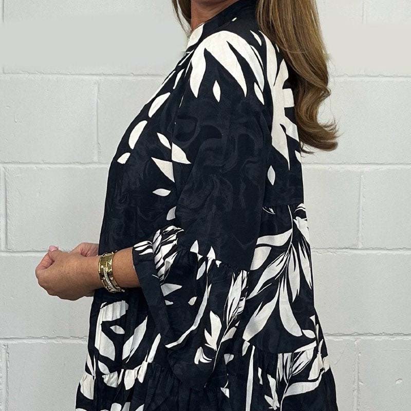 ⏳Rajoitettu aika 60% alennus!💥 🌸 Naisten topissa on leveät hihat ja v-kaula-aukko röyhelöt.