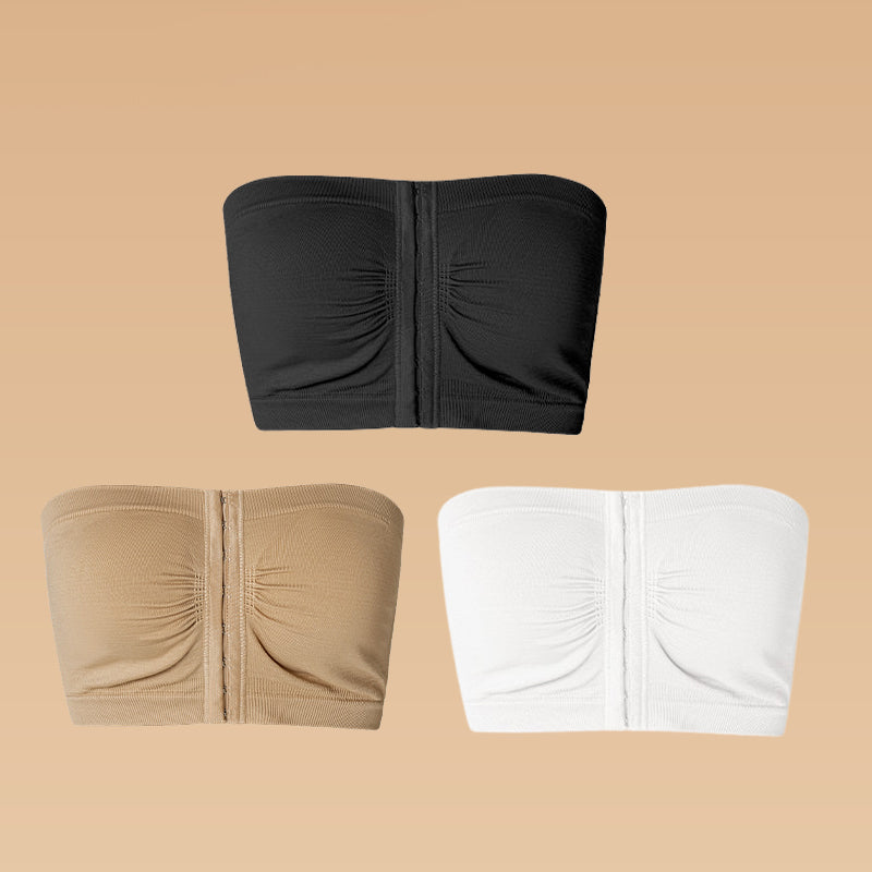 ⏰Ukentlig spesialsalg: Kjøp 2 få 1 gratis🎁Stor stroppeløs BH med pustende lukking foran