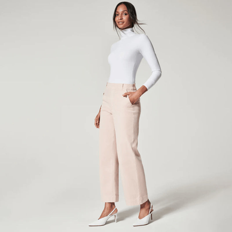 🔥2025 kuuma myynti🔥Stretch Twill leikatut leveälahkeiset housut