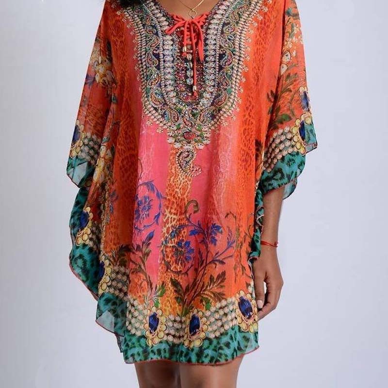 👗Naisten löysä V-aukkoinen epäsymmetrinen mekko