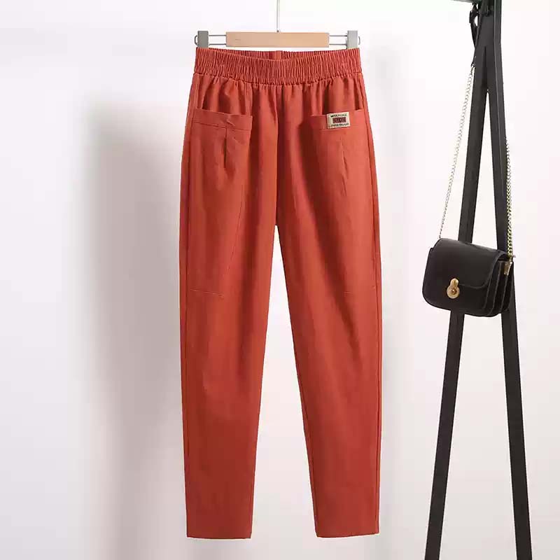 ⏳Rajoitettu aika myynti🔥Naisten Joustavavyötäröiset Puuvillahousut