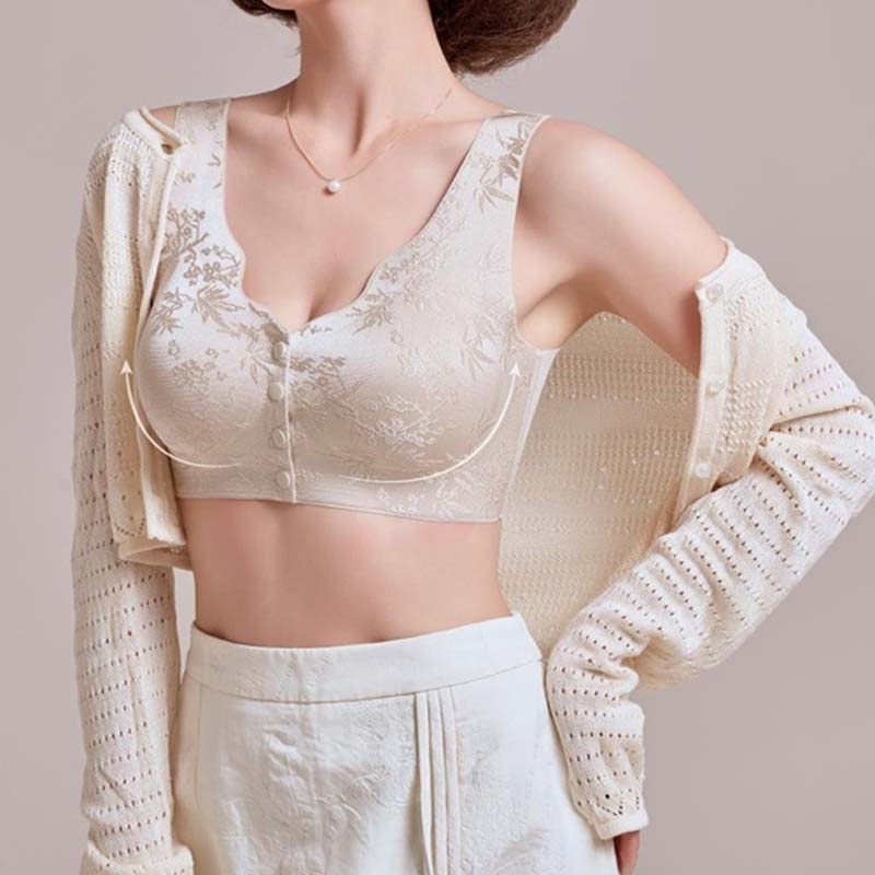 🌹Siste dag ❤️ Kjøp 1 få 2 gratis🌹Komfortabel sømløs BH uten bøyler med lukking foran