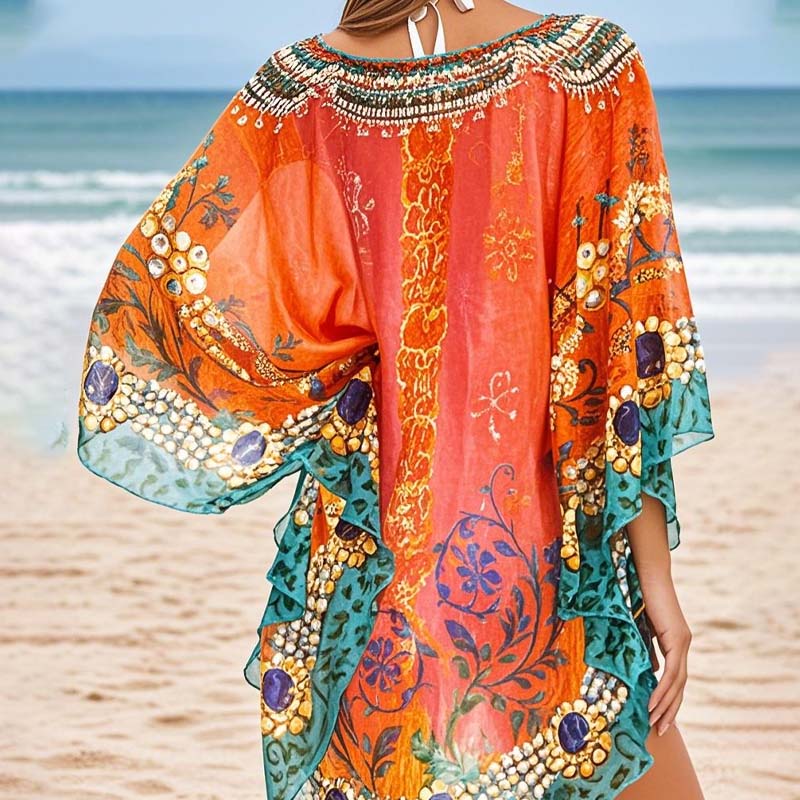 👗Naisten löysä V-aukkoinen epäsymmetrinen mekko