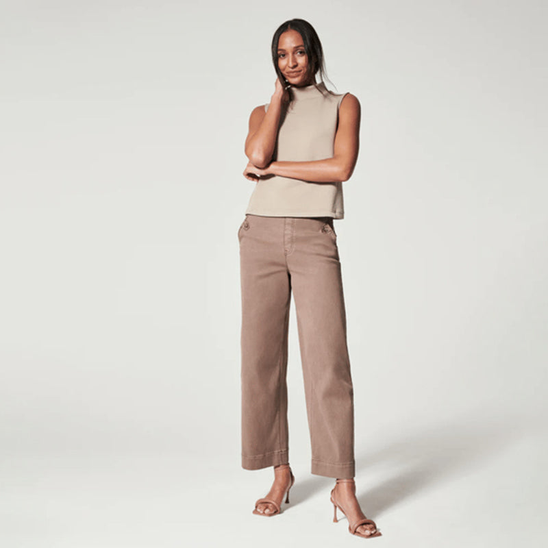 🔥2025 kuuma myynti🔥Stretch Twill leikatut leveälahkeiset housut