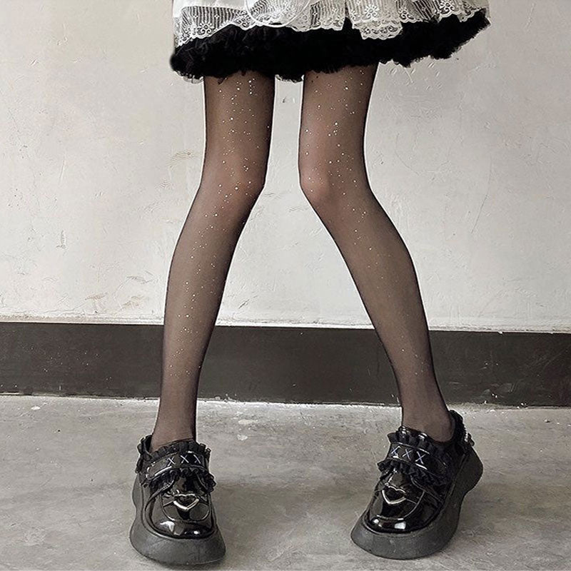 🔥🔥Sesongin vastaiset kampanjat - Naisten muoti Sexy Glitter Sequin sukat (Osta 1 saat 1 ilmaiseksi)