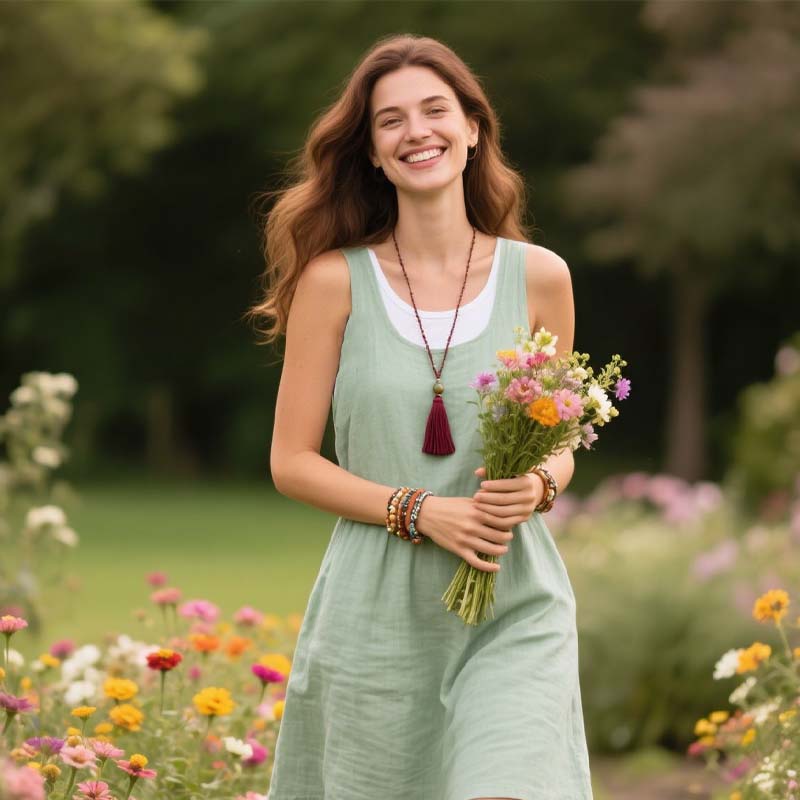 ☀️Todelt, løst sittende kjole