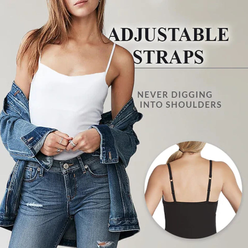 ☀️Topp med løs passform og innebygd b