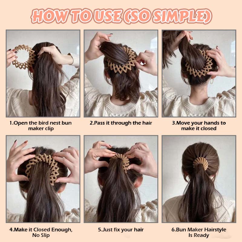 ⏰Ukens spesialtilbud: Kjøp 2 og få 2 gratis💕Lazy Hair Bun & Ponytail Clip – Enkel hårverktøy for oppsatt hår på 10 sekunder ✨