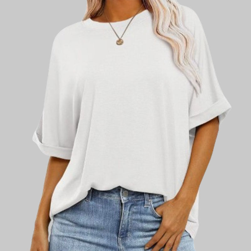 Väljä pyöreäkauluksinen pitkähihainen t-paita naisille