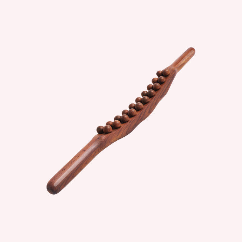 🎁Pyökkipuinen hierontakeppi | Kaksinkertainen rivi palloja vatsan hierontaan ja meridiaanien avaamiseen