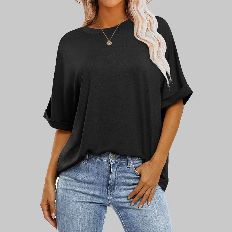 Väljä pyöreäkauluksinen pitkähihainen t-paita naisille