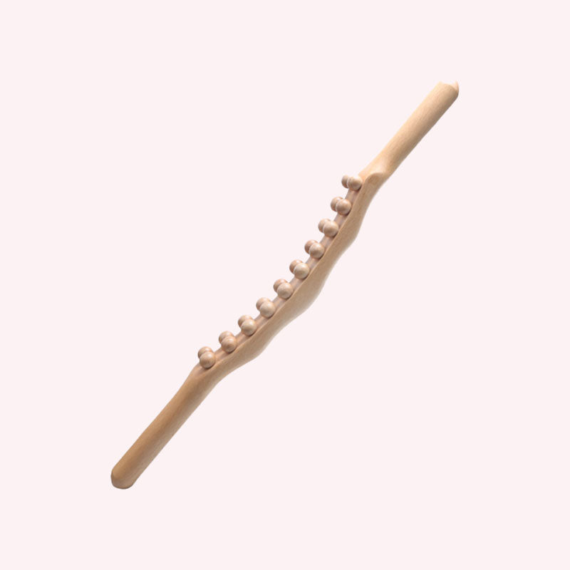 🎁Pyökkipuinen hierontakeppi | Kaksinkertainen rivi palloja vatsan hierontaan ja meridiaanien avaamiseen