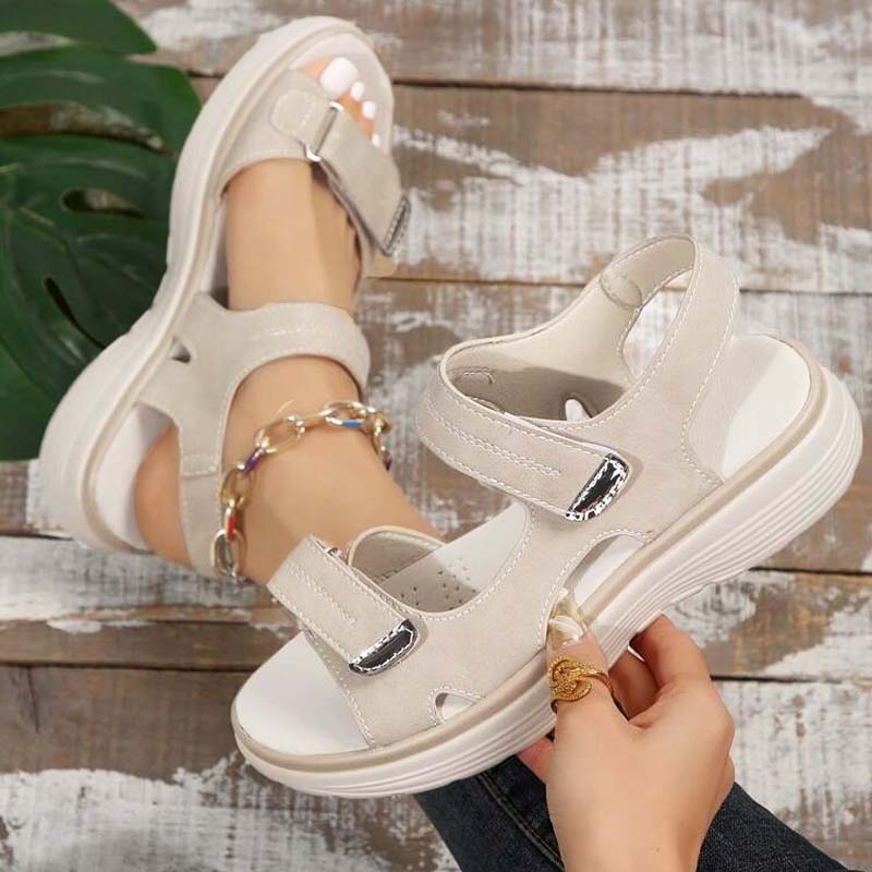 ☀️Naisten kiila sandaalit Hook & Loop hihnat