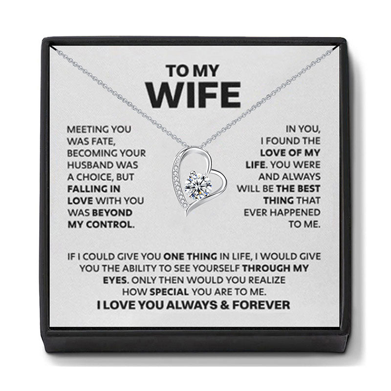 👪Til min datter – Halskjede «Kjærlighetens hjerte🍀