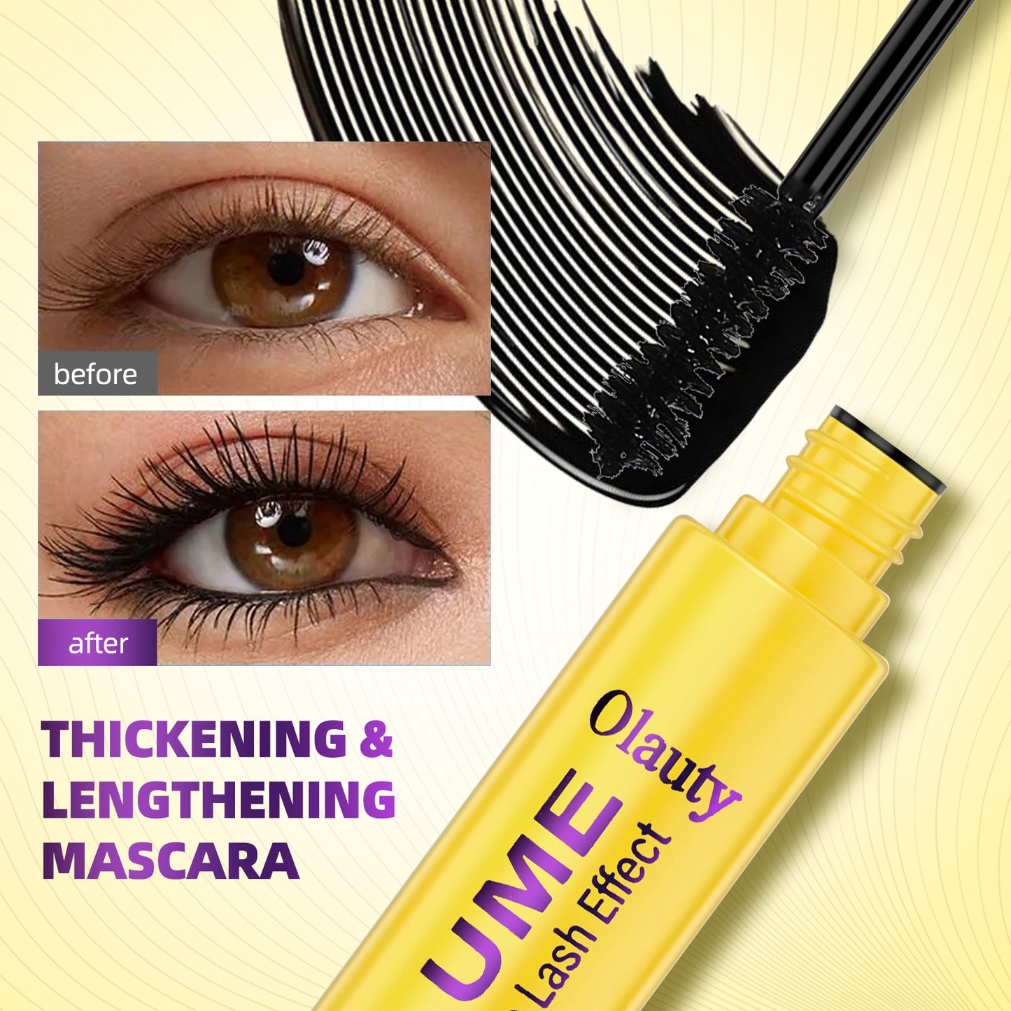 Boble-mascara💛✨Formel for volum og lengde for fyldige, adskilte vipper