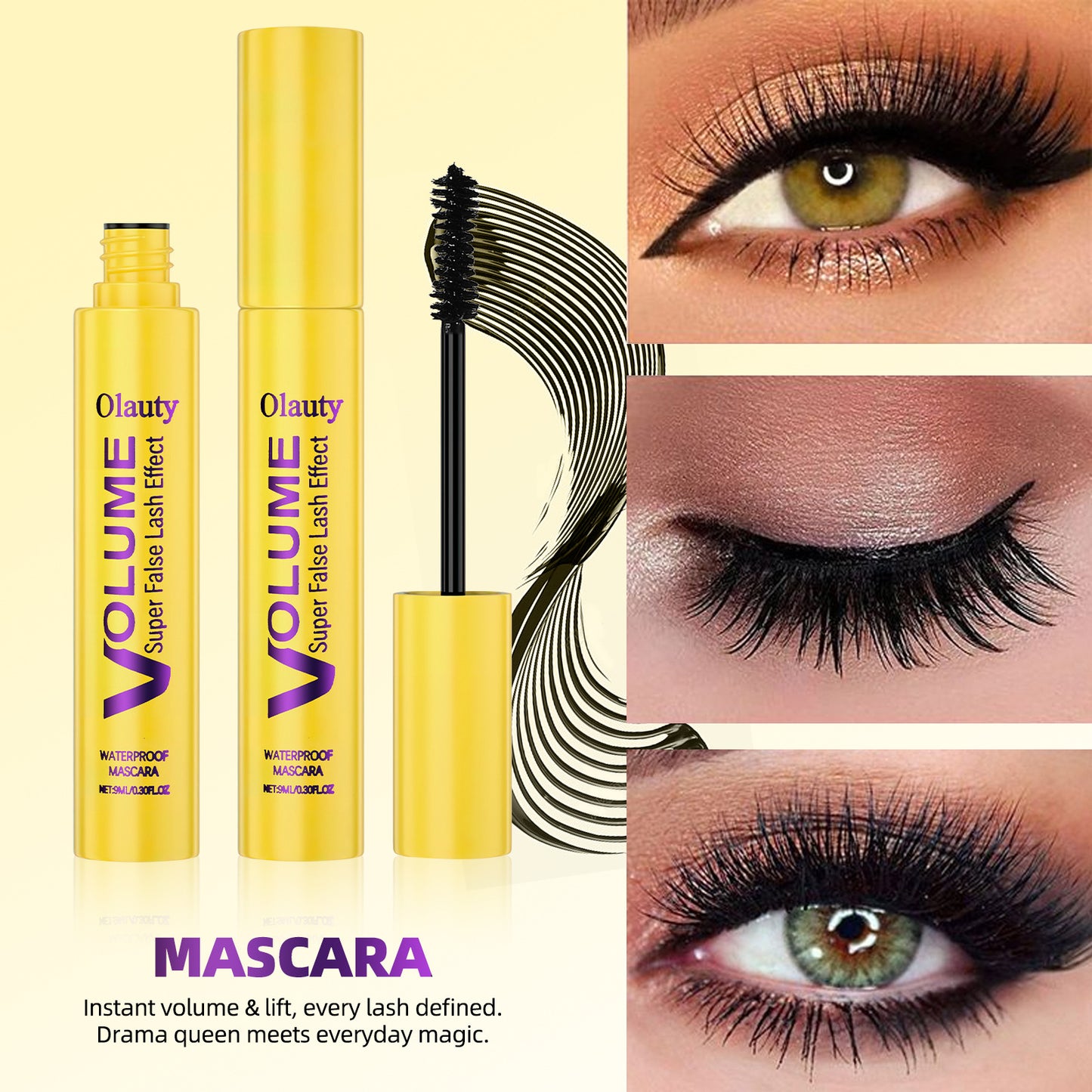 Boble-mascara💛✨Formel for volum og lengde for fyldige, adskilte vipper