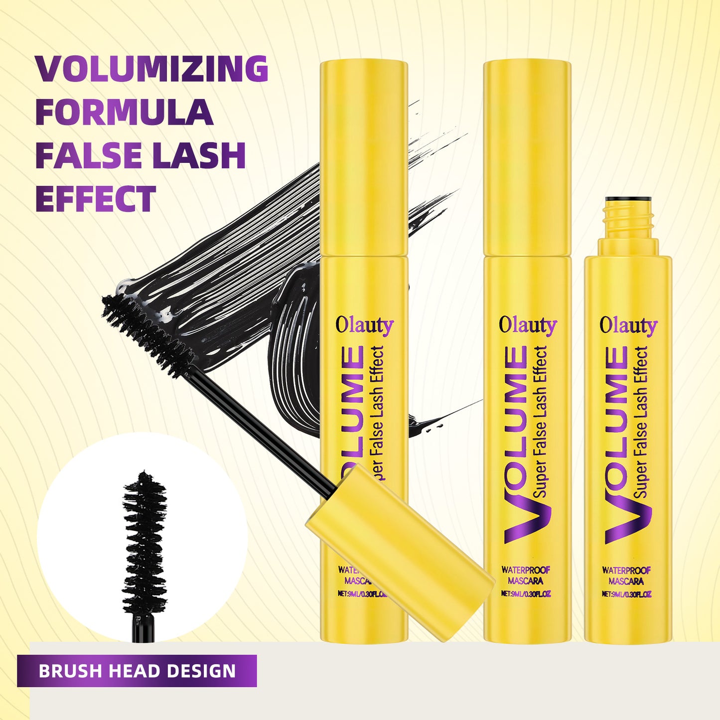 Boble-mascara💛✨Formel for volum og lengde for fyldige, adskilte vipper