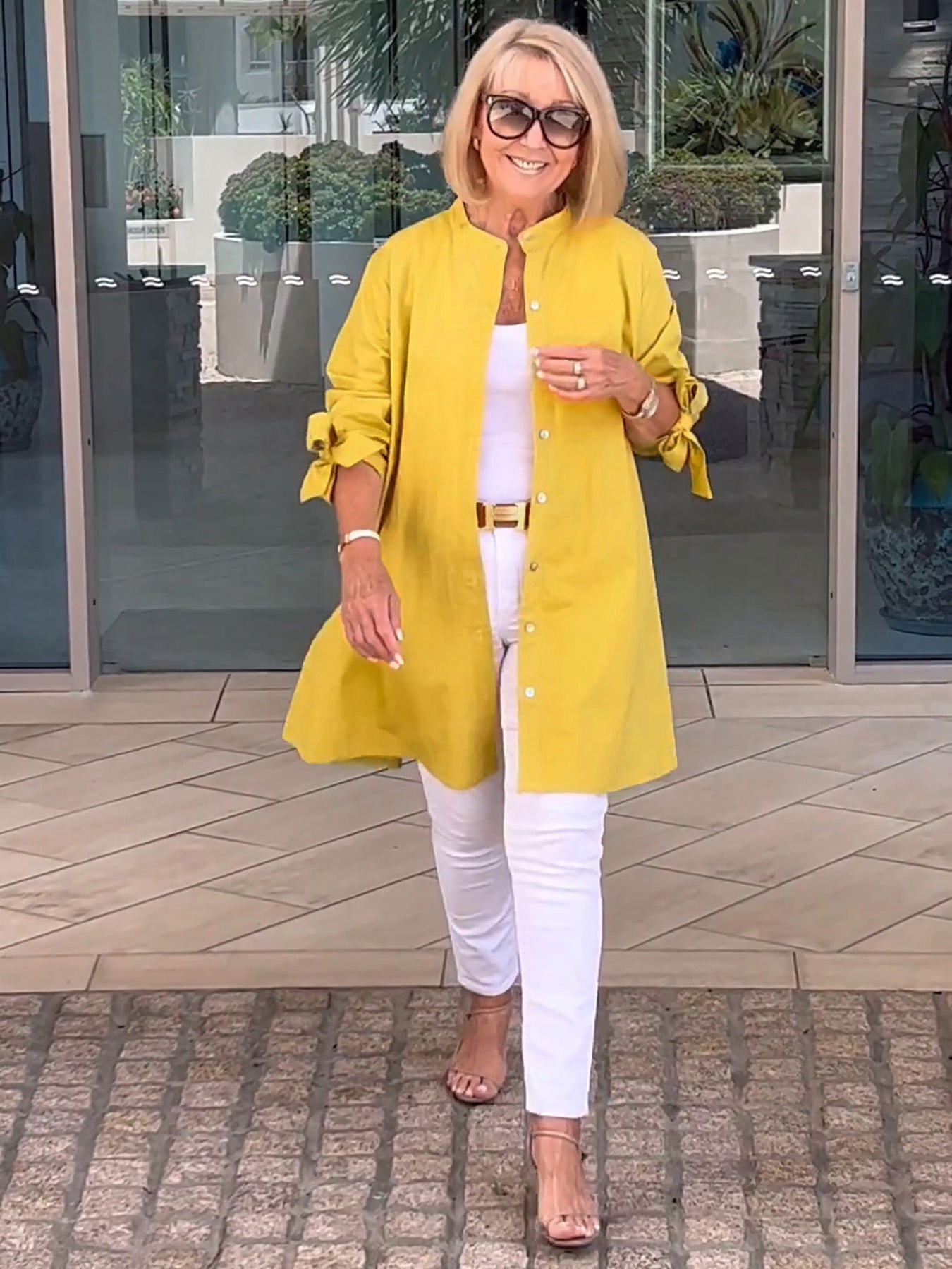 ✨Enkeltradet knappekrage, elegant cardigan i ensfarget langermet design