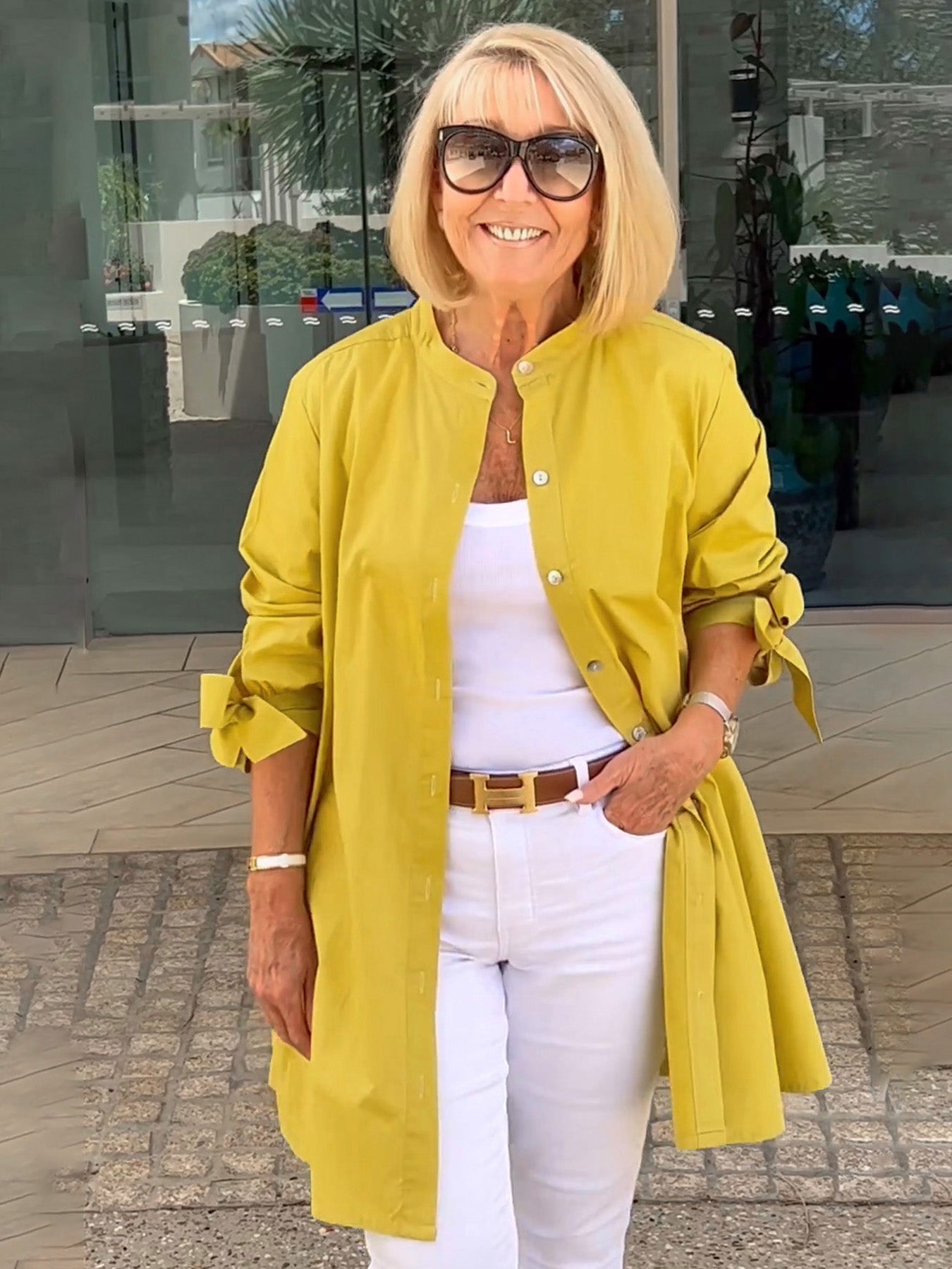 ✨Enkeltradet knappekrage, elegant cardigan i ensfarget langermet design