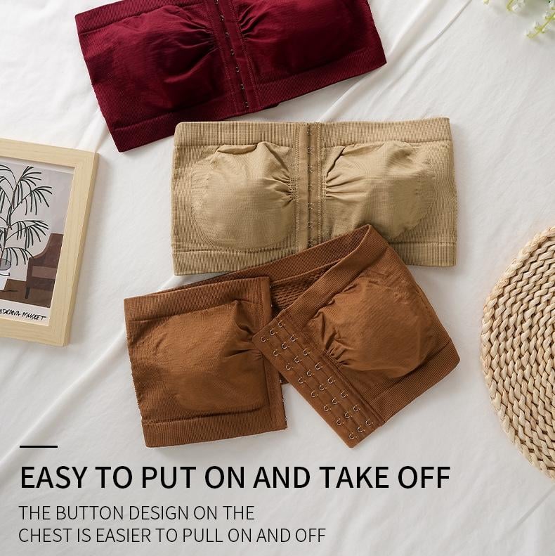 ⏰Ukentlig spesialsalg: Kjøp 2 få 1 gratis🎁Stor stroppeløs BH med pustende lukking foran